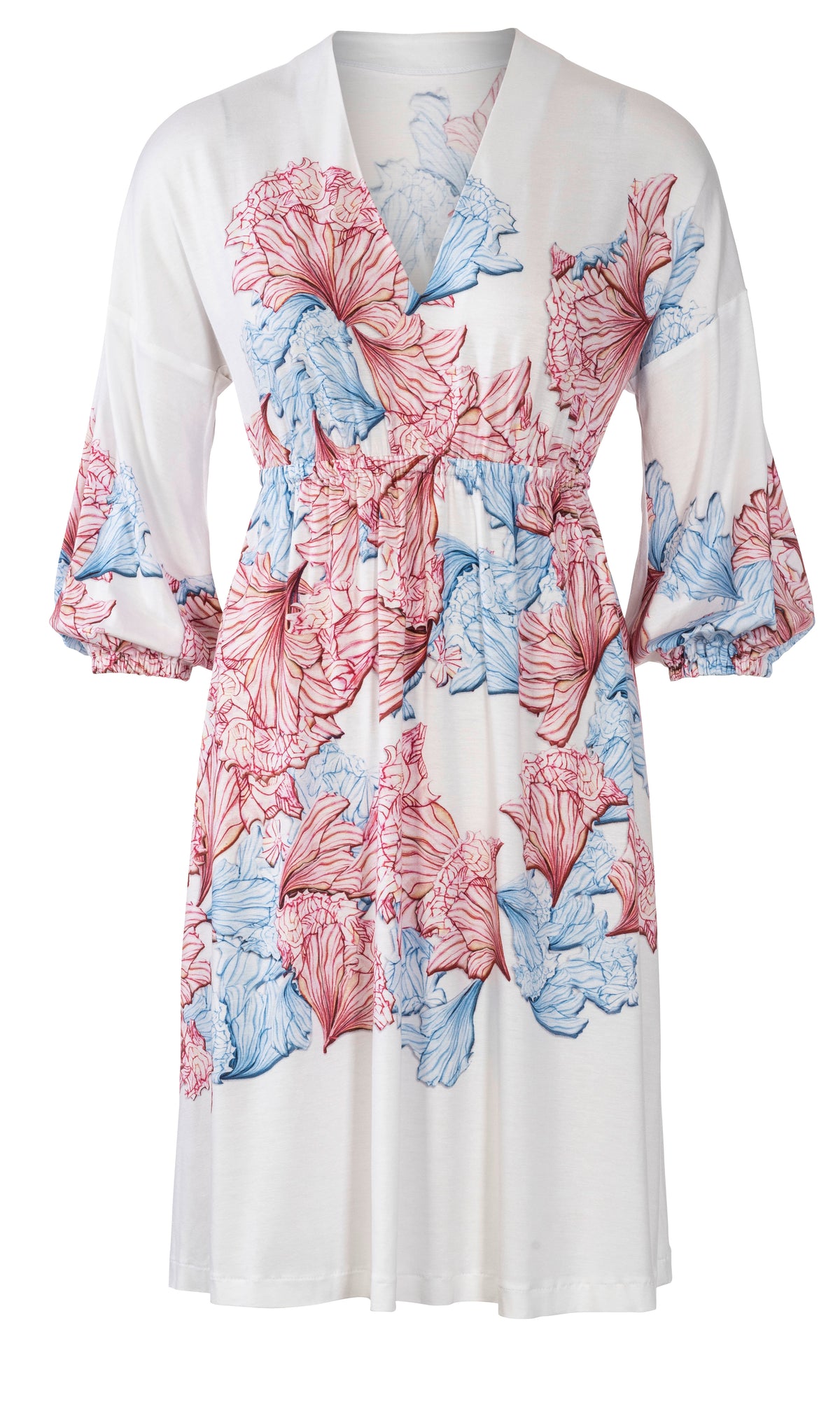 Patron Burda n°6007 – Robe col V élastique à la taille