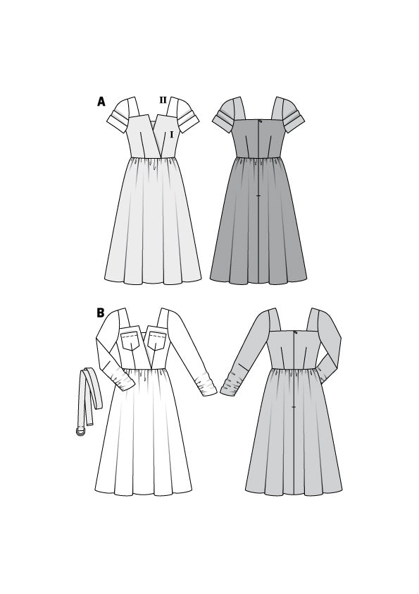 Patron Burda n°6042 – Robe rétro élégante