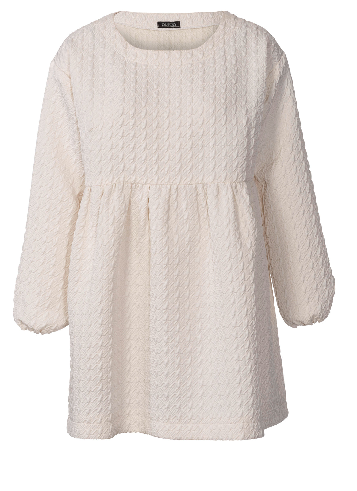 Patron Burda n°6055 – Robe à jupe froncée