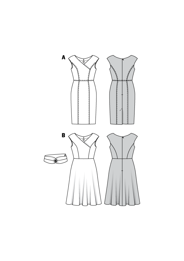 Patron Burda n°6236 – Robe crayon à effet croisé