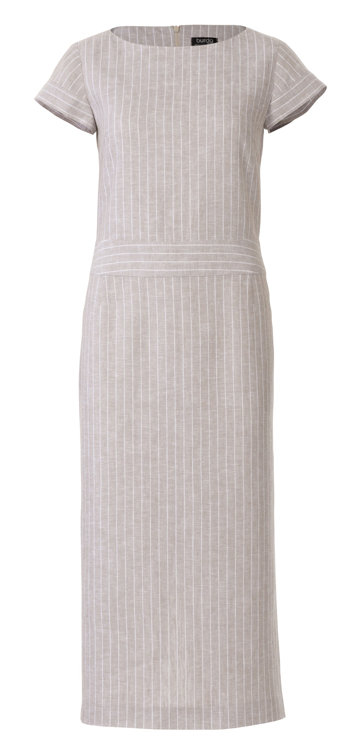 Patron Burda n°6339 – Robe avec parement de taille pour femme