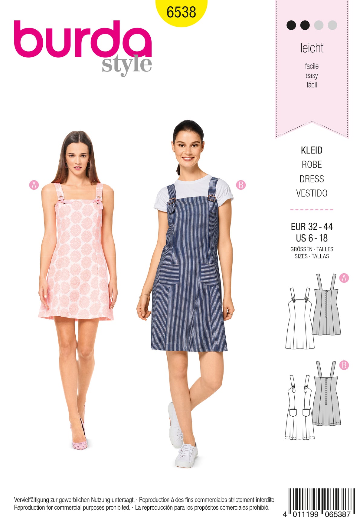 Patron Burda n°6540 – Top et robe sans manches