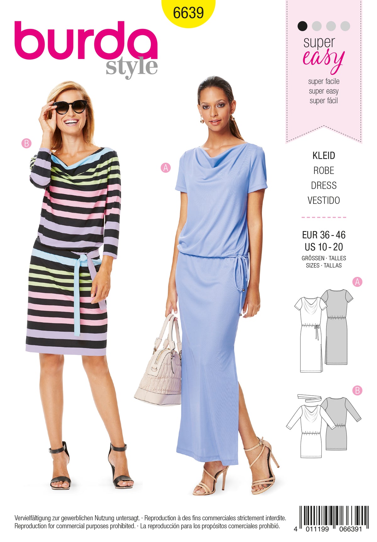 Patron Burda n°6639 - Robe