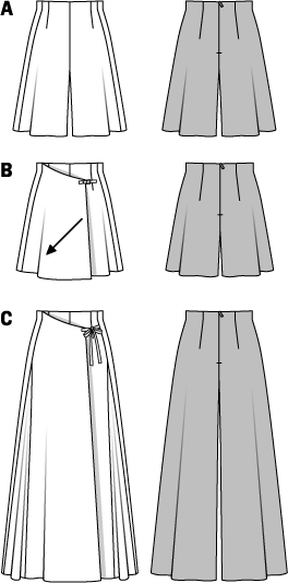 Patron Burda n°6980 - Jupe-culotte