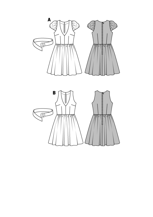 Patron Burda n°7556 - Robe