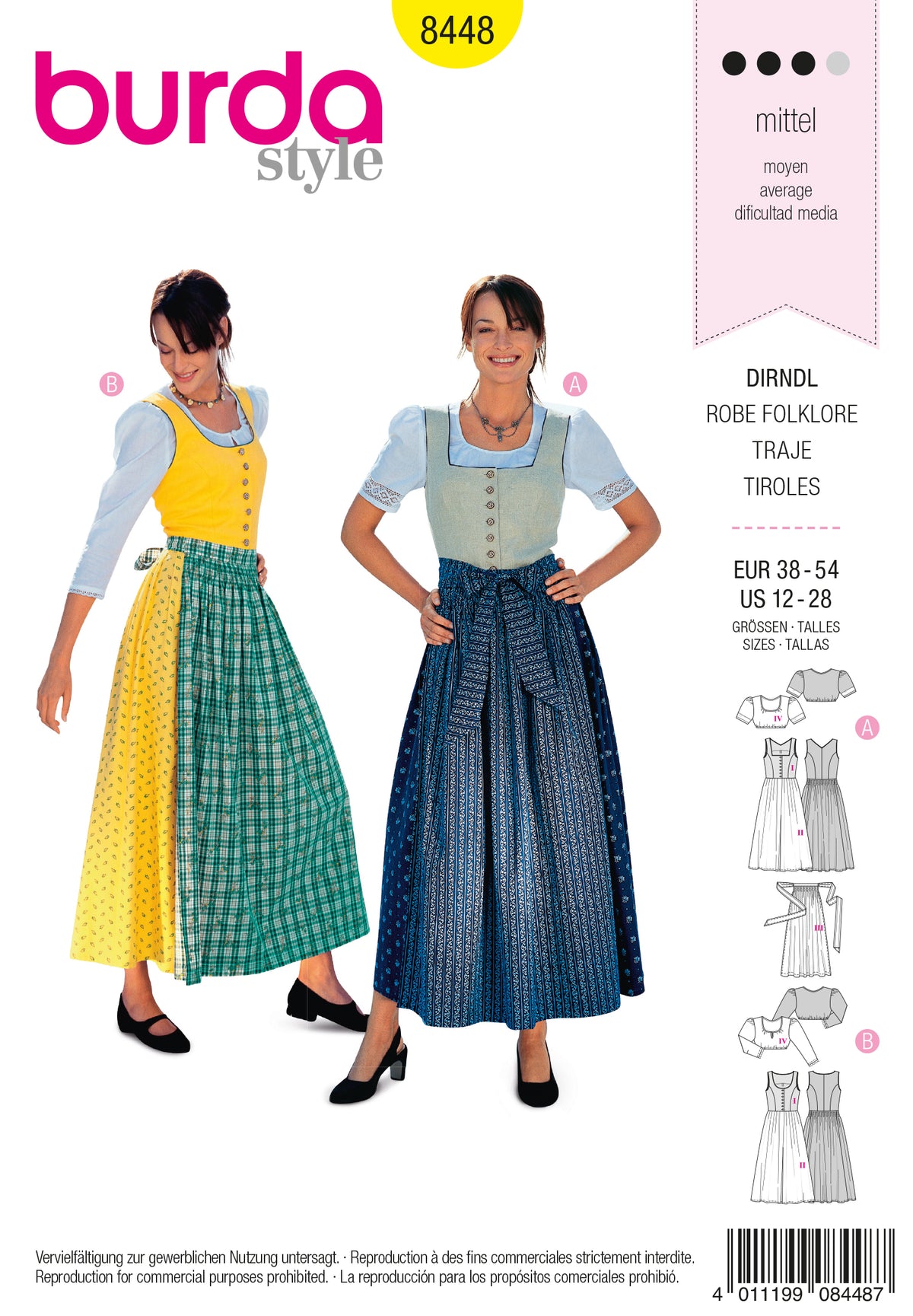 Patron Burda n°8448 - Ensemble bavarois