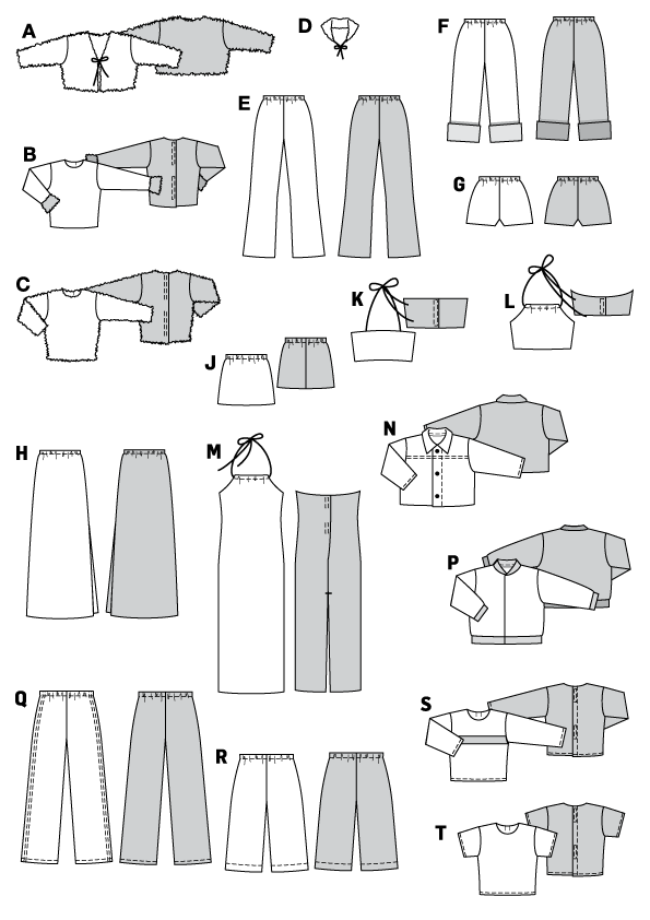 Patron Burda n°8576 - Vêtements pour poupées
