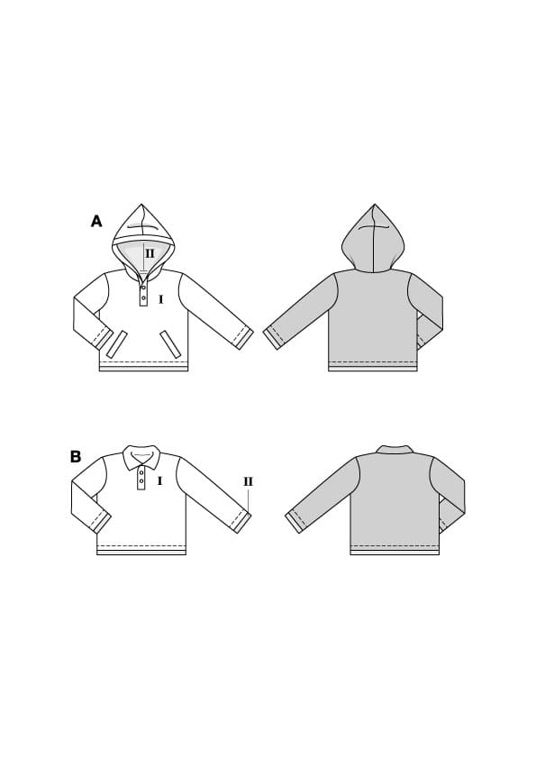 Patron Burda n°9185 - Sweats enfant