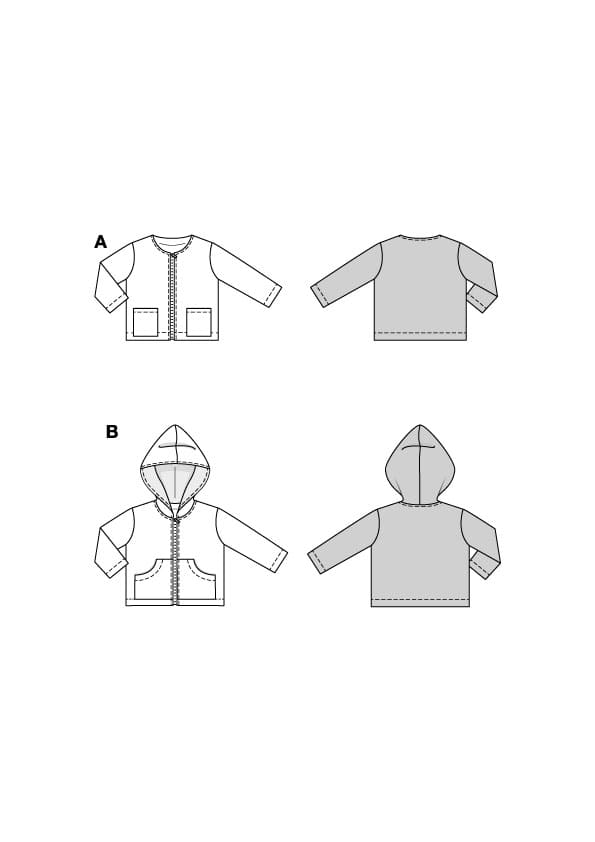 Patron Burda n°9188 - Vestes bébé