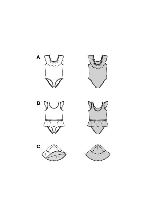 Patron Burda 9193 – Vêtements de plage enfant