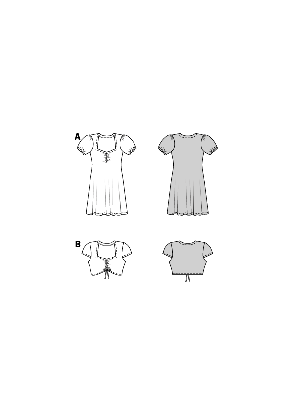 Patron Burda 9214 - Robe et top pour enfants