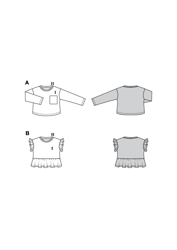 Patron Burda n°9223 - T-shirt pour enfants