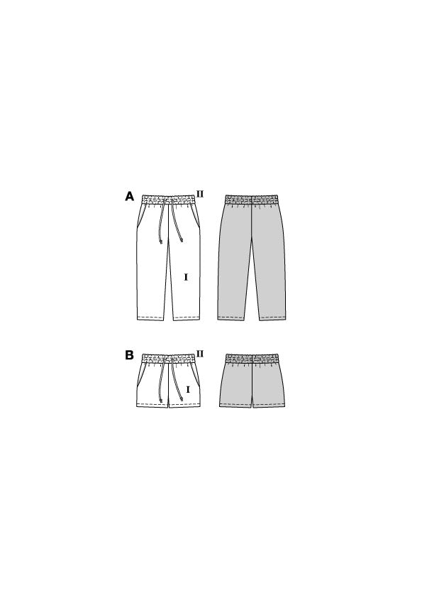 Patron Burda n°9228 - Pantalon et short pour enfants