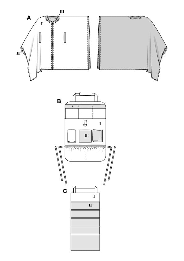 Patron Burda n°9233 - Accessoires pour bébé en voiture
