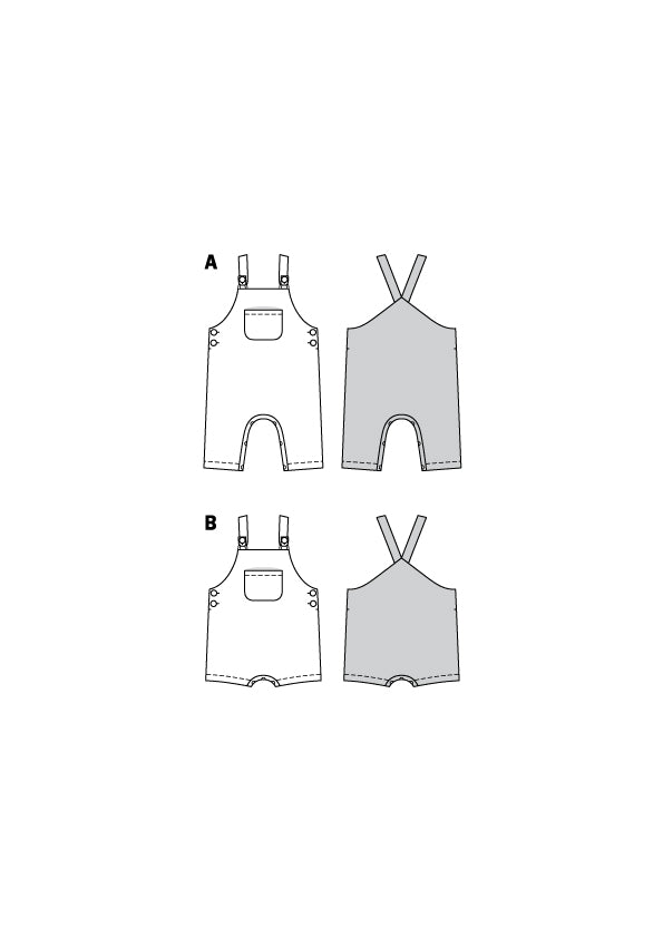 Patron Burda n°9295 - Salopette pour bébé
