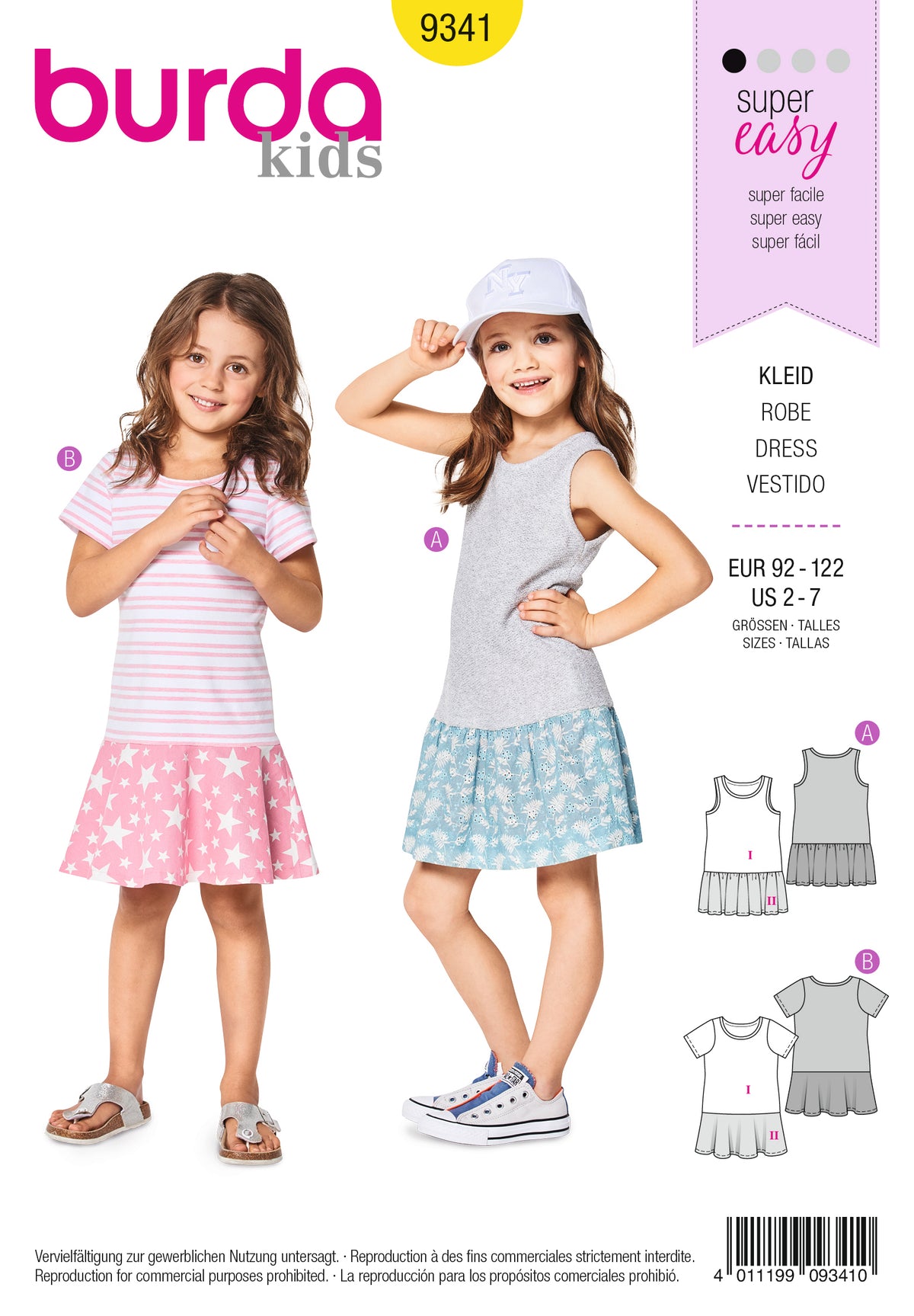 Patron Burda n°9341 – Robe pour enfant