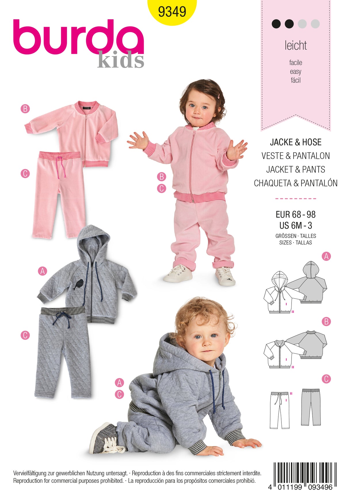 Patron Burda n°9349 – Survêtement pour enfant