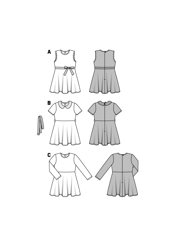 Patron Burda n°9379 – Robe pour enfant