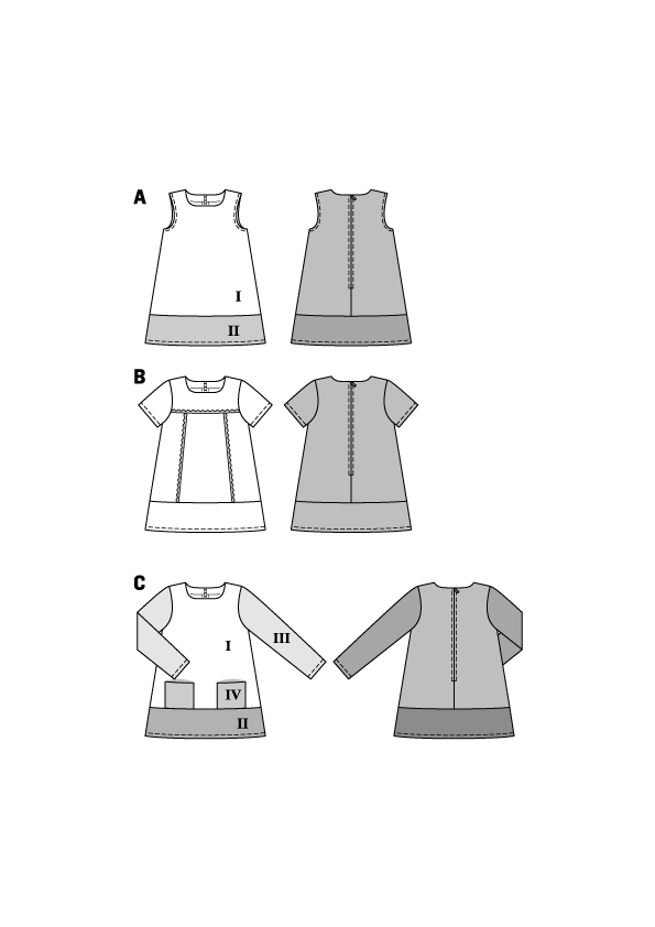 Patron Burda n°9380 – Robe pour enfant