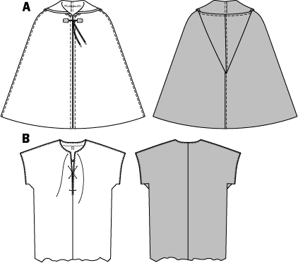 Patron Burda n°9472 - Déguisement Robin des Bois