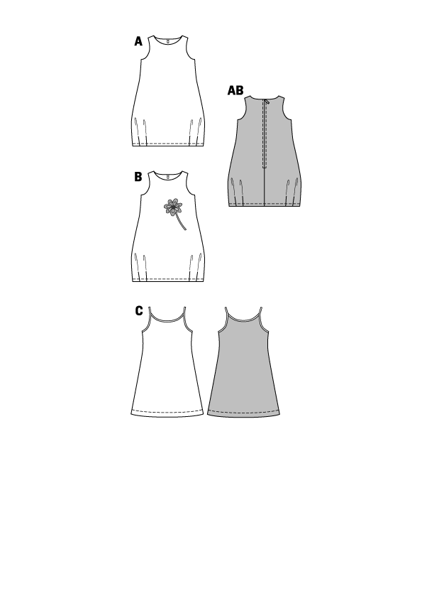 Patron Burda n°9544 - Robe pour fille