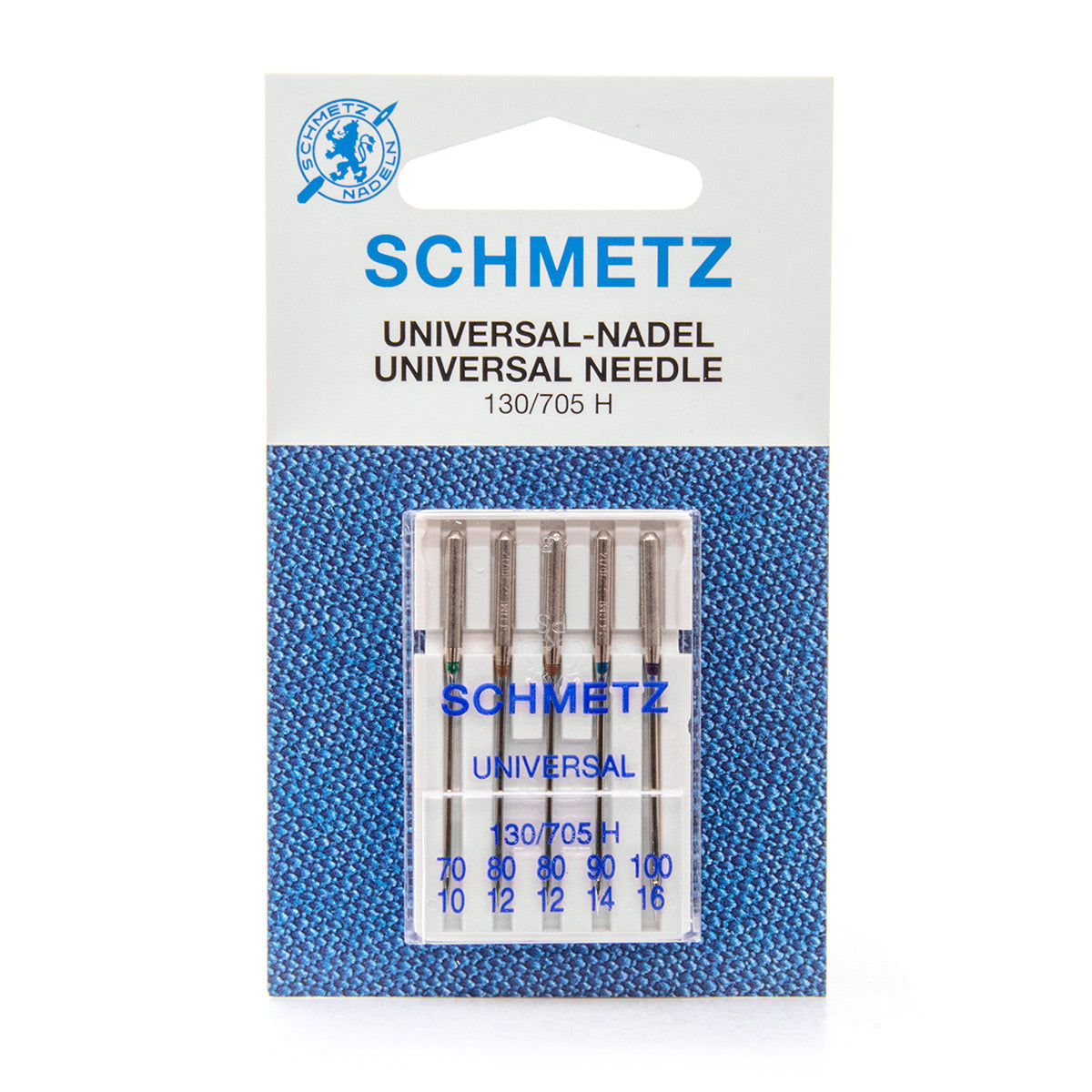 Assortiment de 5 aiguilles machine SCHMETZ Universelles - Taille 70-100