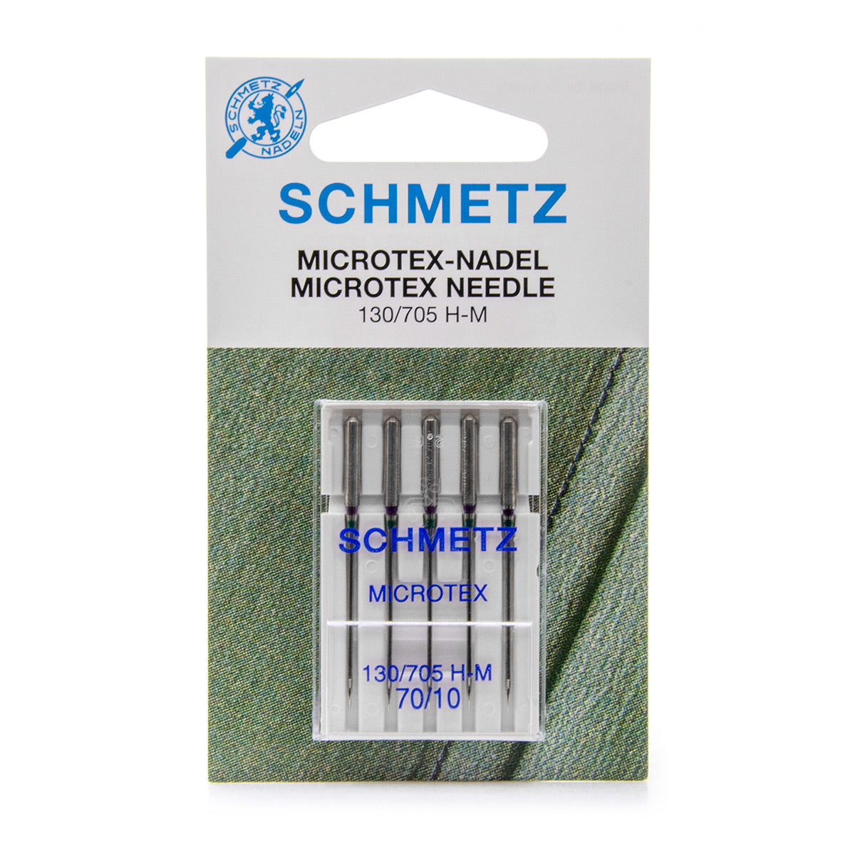 Assortiment de 5 aiguilles machine SCHMETZ Microtex - Taille 70