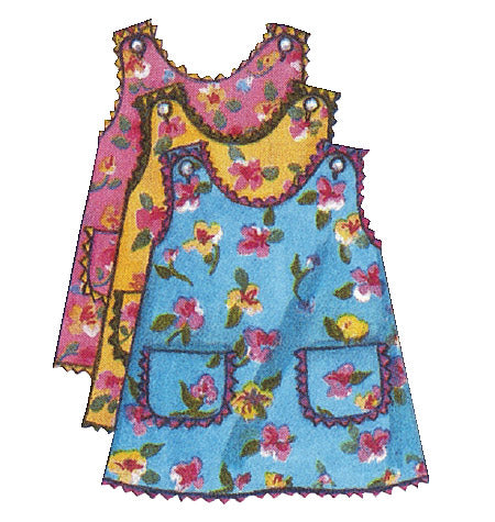 Patron Butterick n°5625 – Ensemble pour bébé : barboteuse, chasuble, culotte et chapeau