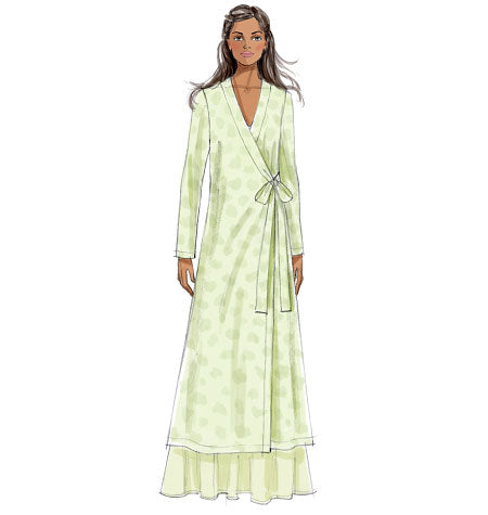 Patron Butterick n°5963 – Ensemble de détente : robe de chambre, haut, chemise de nuit, pantalon et sac