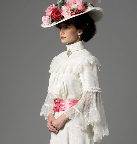 Patron Butterick n°5970 – Ensemble historique : haut ajusté, jupe longue et ceinture