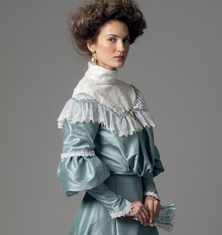 Patron Butterick n°5970 – Ensemble historique : haut ajusté, jupe longue et ceinture