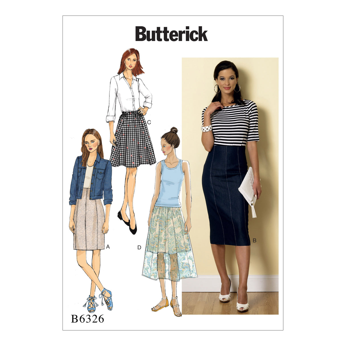 Patron Butterick n°6326 - Jupe élégante et polyvalente
