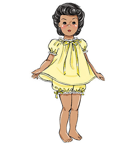 Patron Butterick n°6336 - Tenues rétro pour poupée de 46 cm