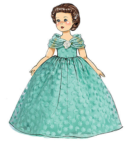 Patron Butterick n°6336 - Tenues rétro pour poupée de 46 cm