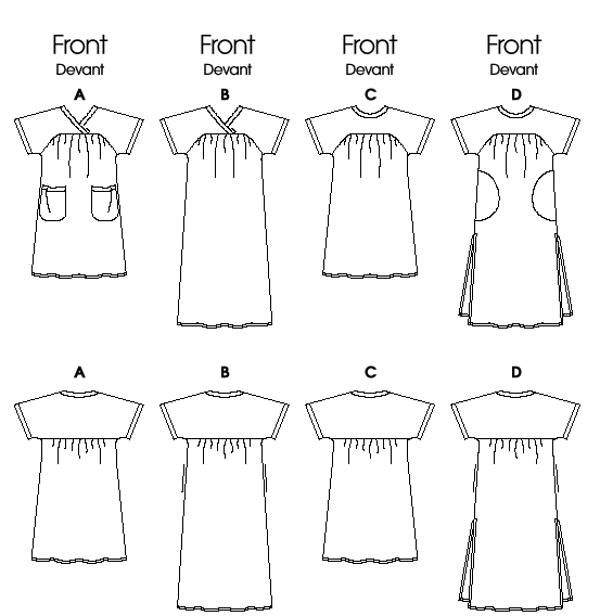 Patron Butterick n°6755 - Robes amples et élégantes