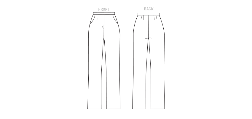 Patron Butterick n°6845 - Pantalon fuselé semi-ajusté