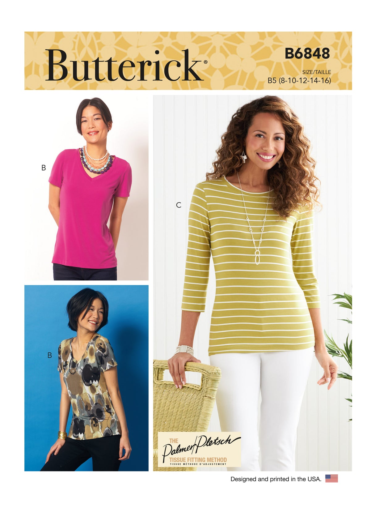 Patron Butterick n°6848 - T-shirt et débardeur ajustés