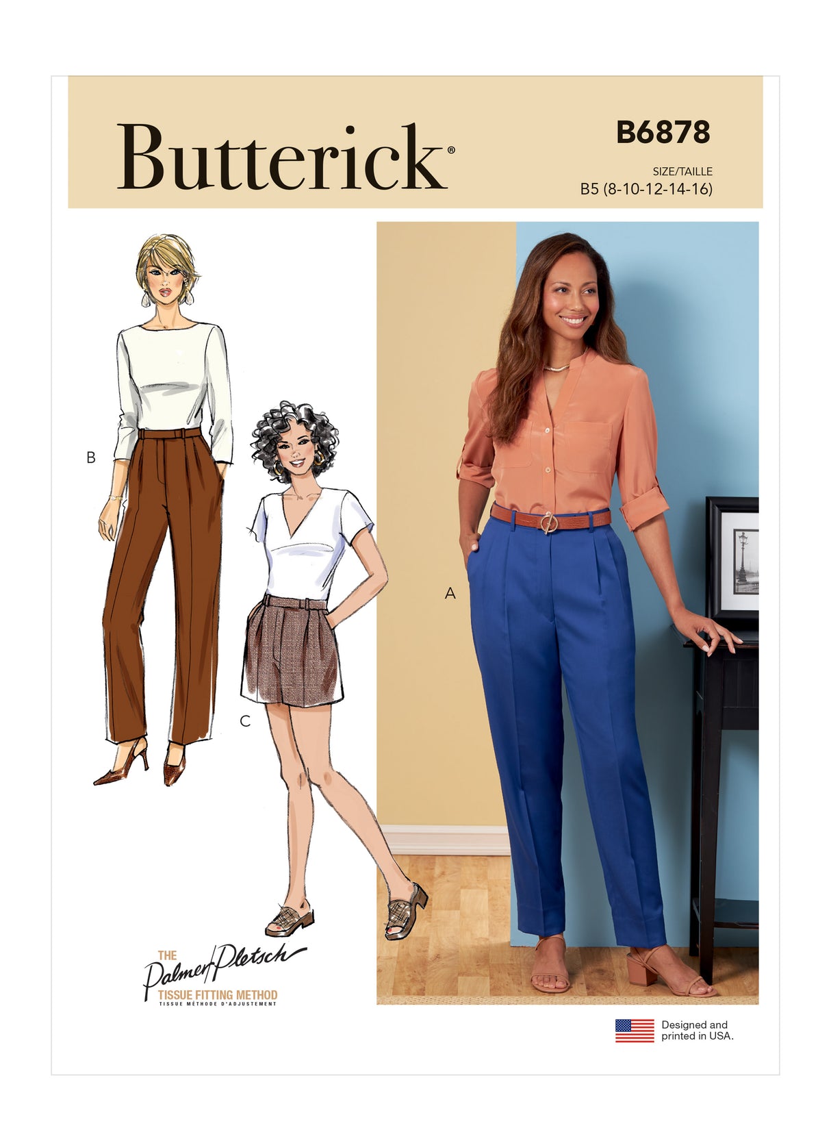 Patron Butterick n°6878 - Pantalon et short élégants