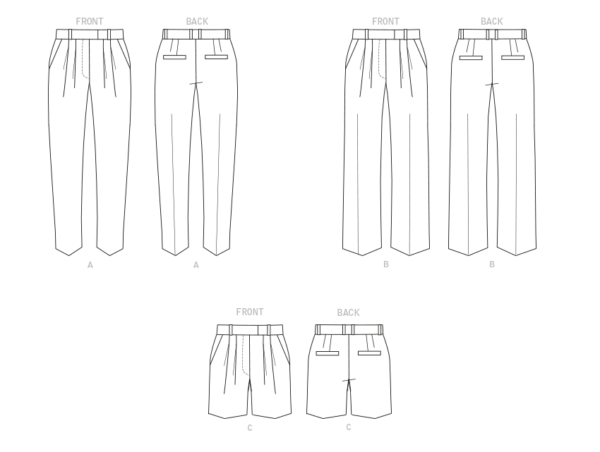 Patron Butterick n°6878 - Pantalon et short élégants