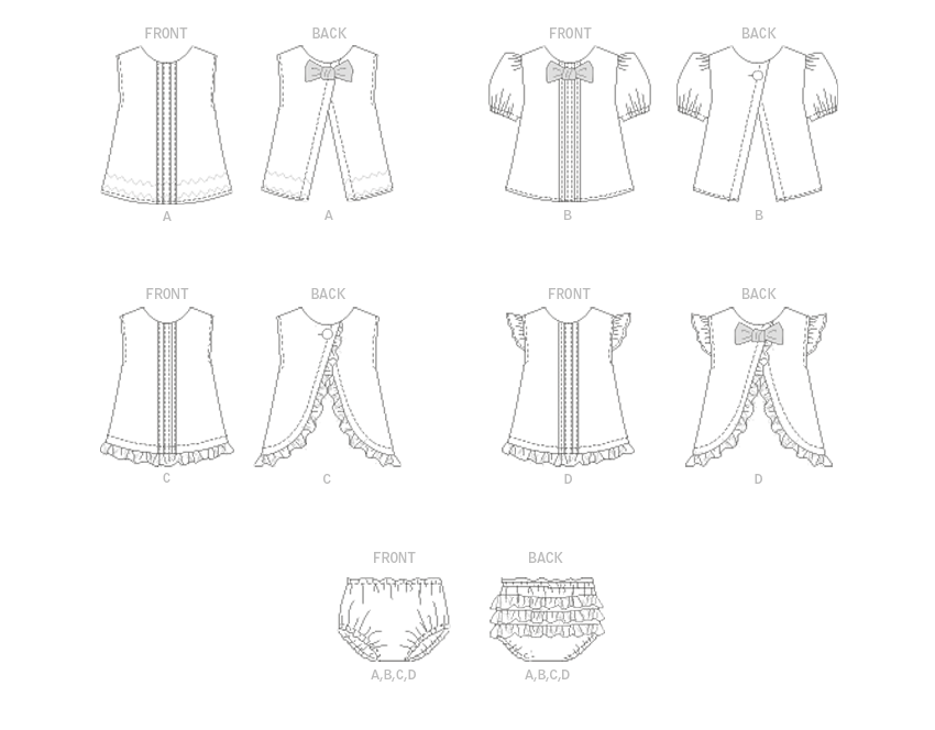 Patron Butterick n°6884 - Haut et culotte pour enfants