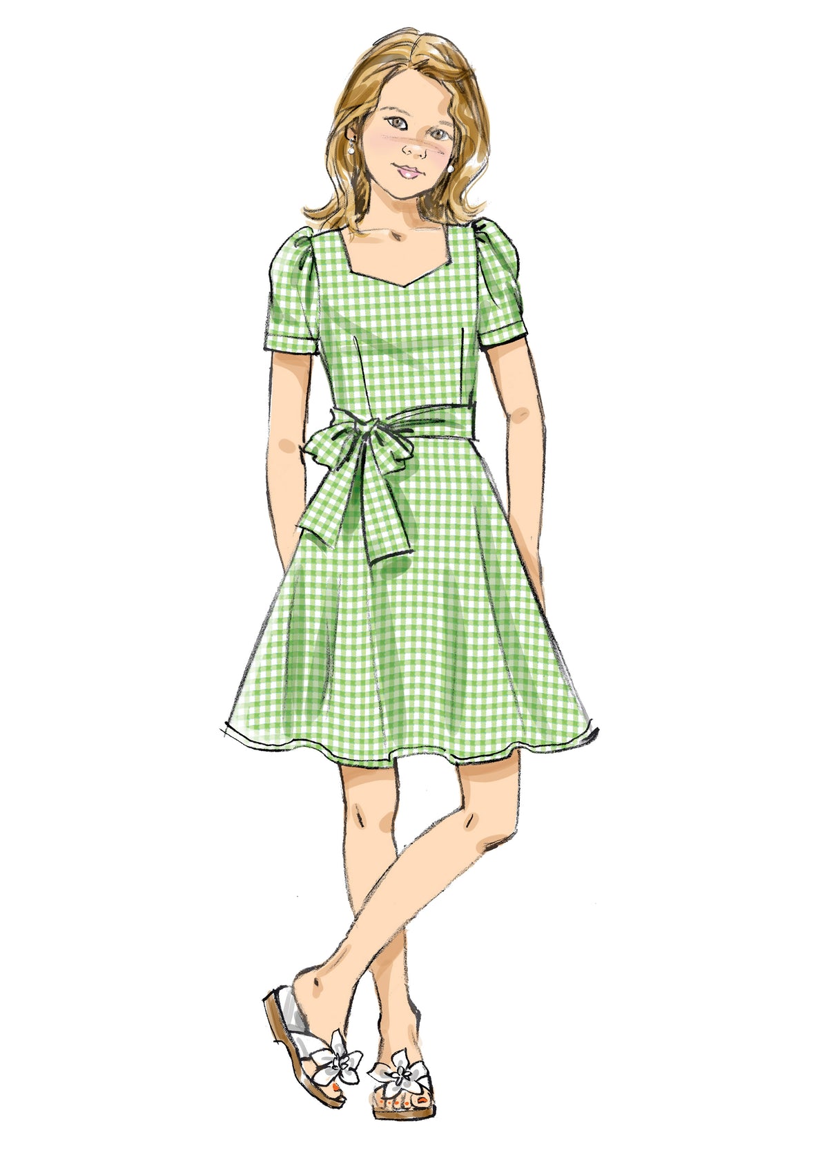 Patron Butterick n°6888 - Robe, combinaison et barboteuse pour fille