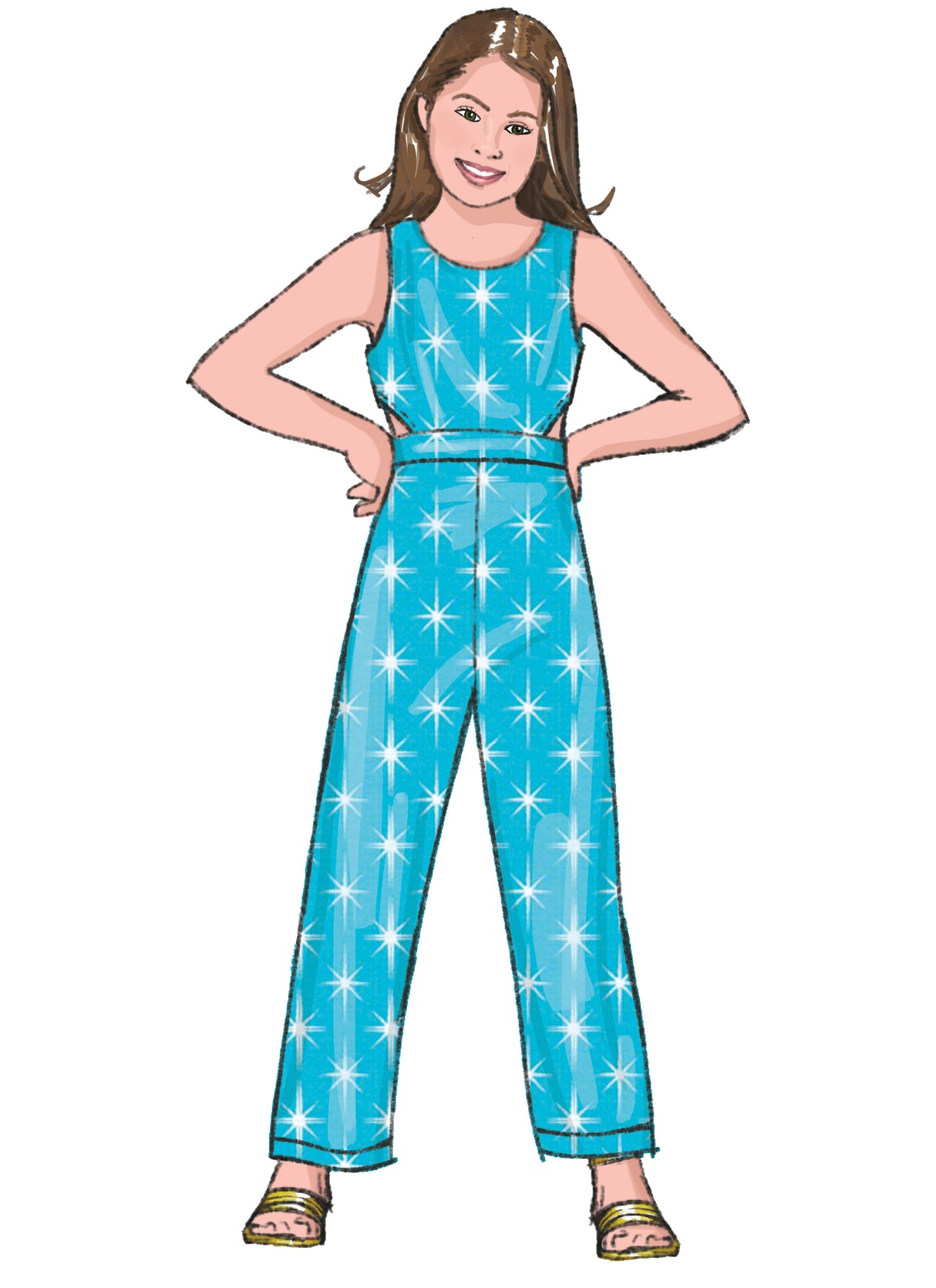 Patron Butterick n°6908 – Robe, combinaison et barboteuse pour enfants