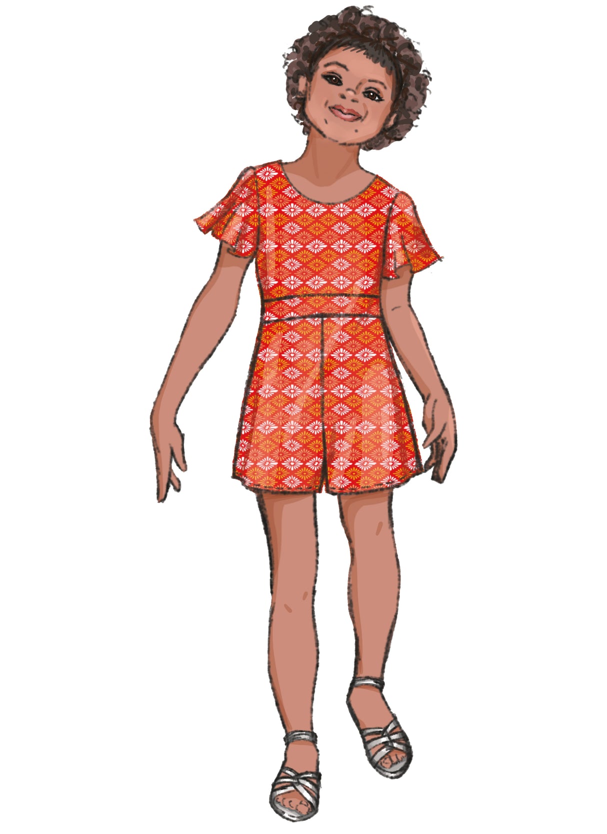 Patron Butterick n°6908 – Robe, combinaison et barboteuse pour enfants