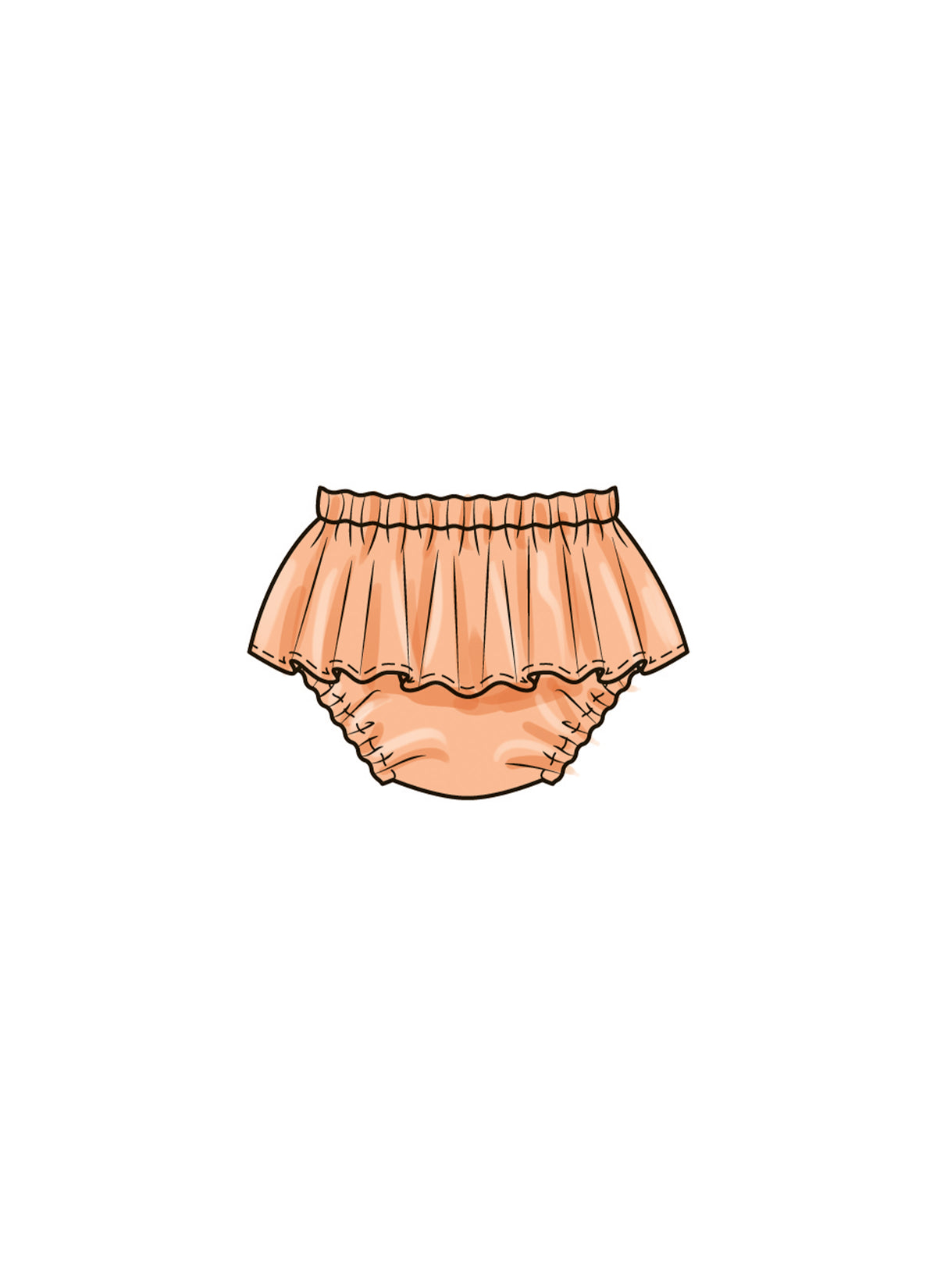 Patron Butterick n°6935 – Ensemble haut, culotte et chapeau pour bébé