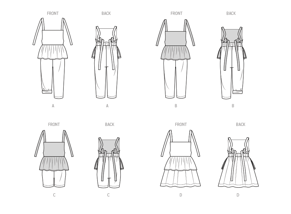 Patron Butterick n°6936 – Salopette et robe pour tout-petits