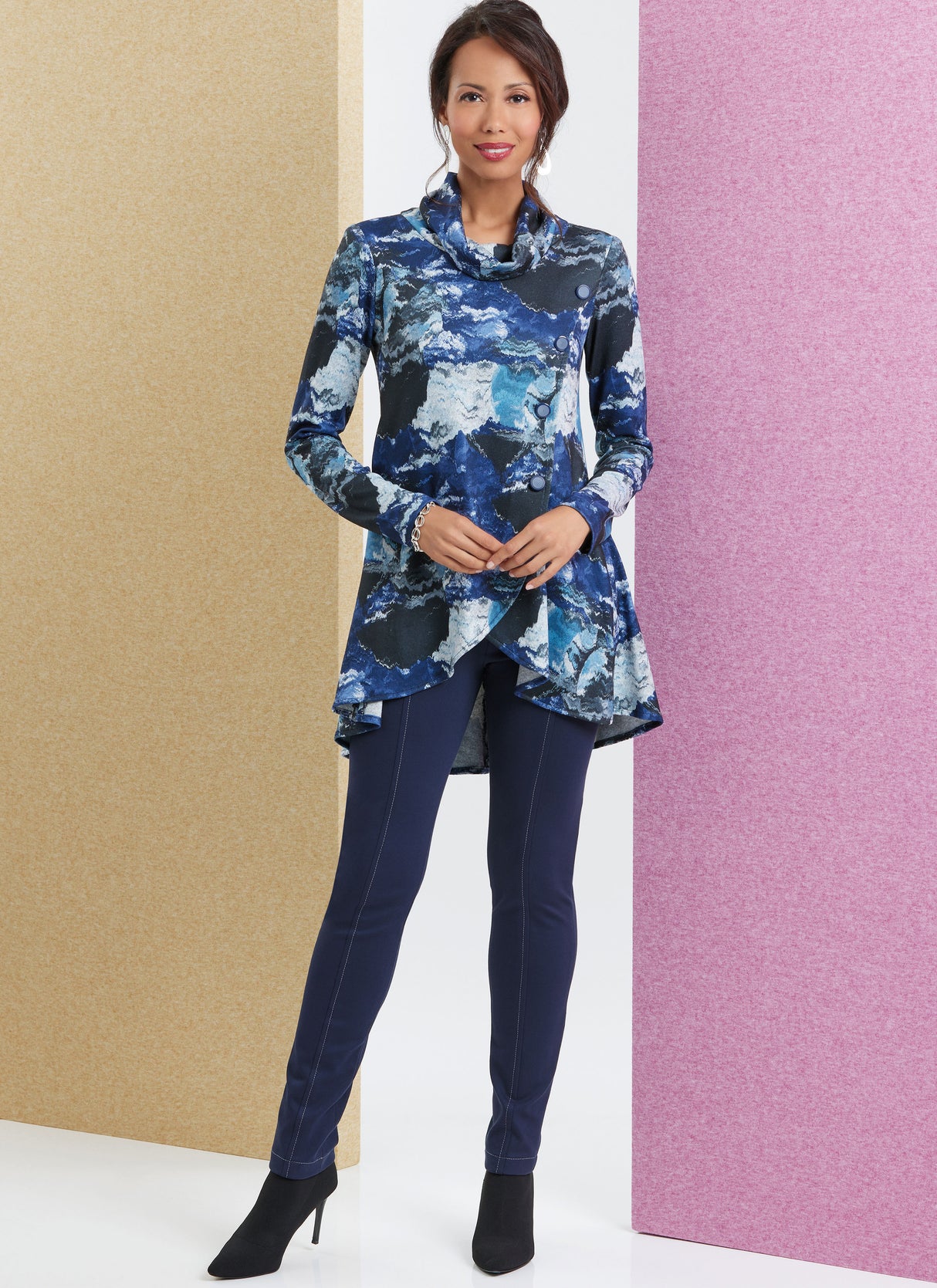 Patron Butterick n°6961 - Hauts en maille à col bénitier