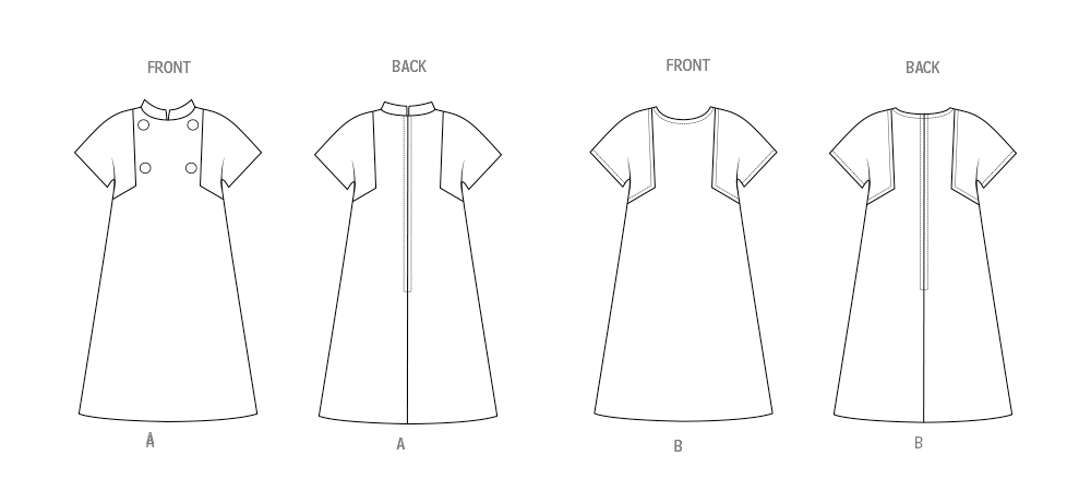 Patron Butterick n°6990 - Robe vintage des années 1960