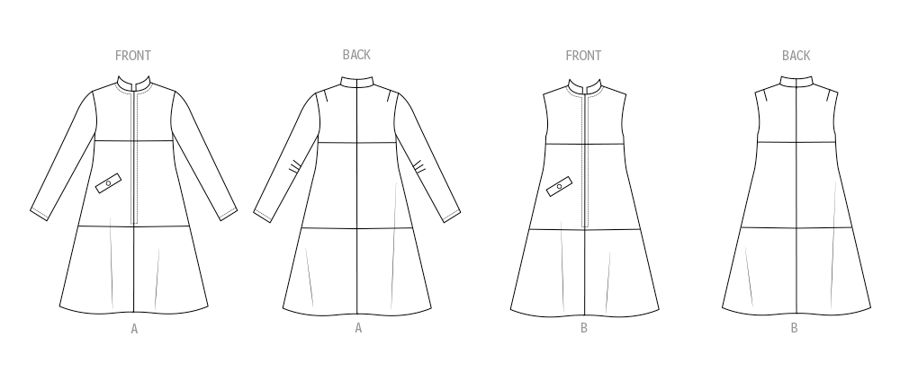Patron Butterick n°6991 - Robe trapèze vintage des années 1960