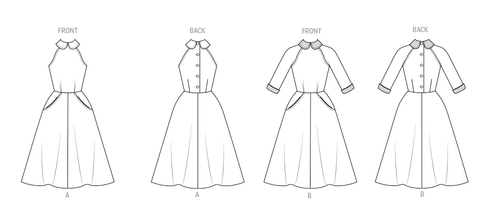 Patron Butterick n°6992 - Robe vintage des années 1950