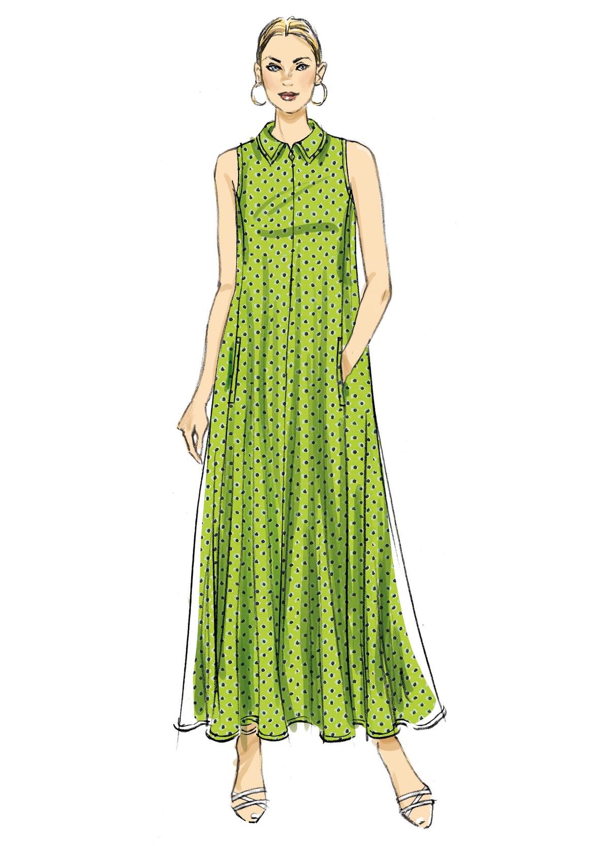 Patron Butterick n°6994 - Robe ample avec col et fermeture éclair invisible
